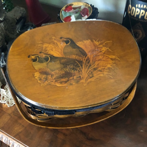 Vintage Wooden Basket Weave Bag - Picture 2 of 9